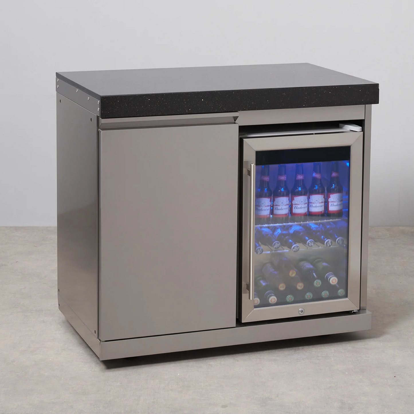 Pinnacle 805 Stainless Steel BBQ Grill Island with Fridge Cabinet