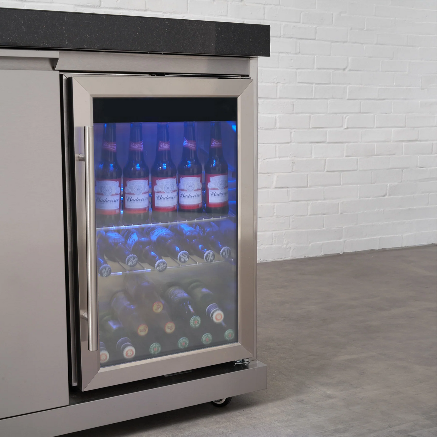 Pinnacle 805 Stainless Steel BBQ Grill Island with Fridge Cabinet