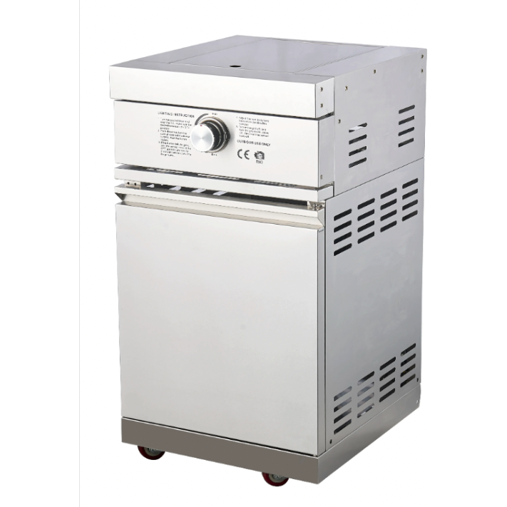 PINNACLE 805 Deluxe Stainless Steel BBQ Grill Island with Double Fridge & Beverage Center