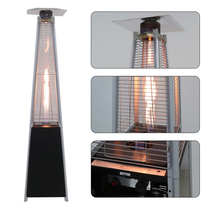 Pinnacle Tower Flame Patio Heater - Black