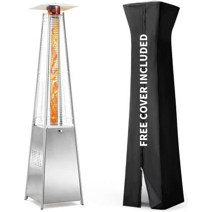 Pinnacle Tower Flame Patio Heater - Stainless Steel