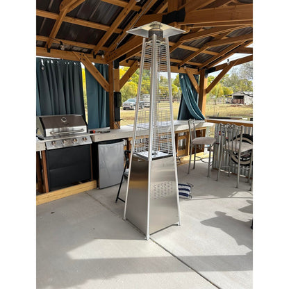 Pinnacle Tower Flame Patio Heater - Stainless Steel