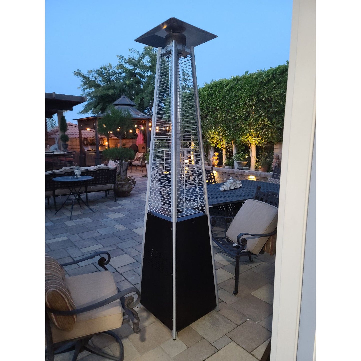 Pinnacle Tower Flame Patio Heater - Black