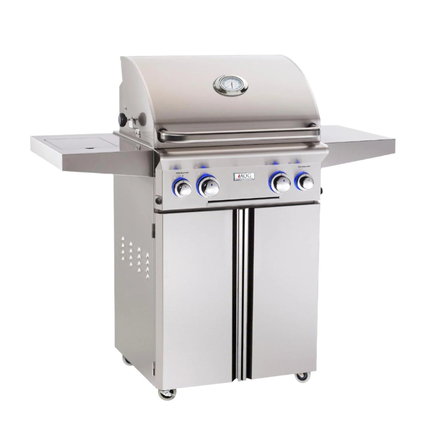 American Outdoor Grill (AOG) L-Series 24-Inch Freestanding Gas Grill w/Single Side Burner & Rotisserie