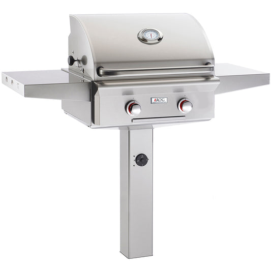 American Outdoor Grill (AOG) T-Series 24-Inch 2-Burner Grill On In-Ground Post - 24NGT-00SP