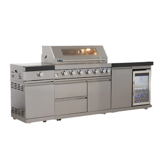 Pinnacle 805 Stainless Steel BBQ Grill Island with Fridge Cabinet