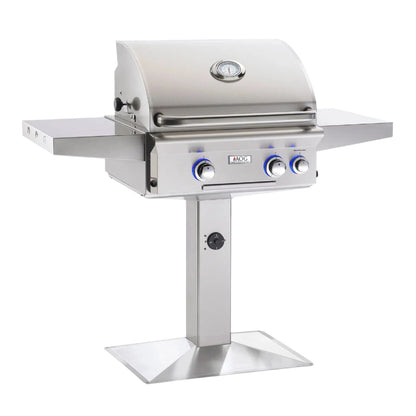 American Outdoor Grill (AOG) L-Series 24-Inch 2-Burner Grill On Pedestal With Rotisserie