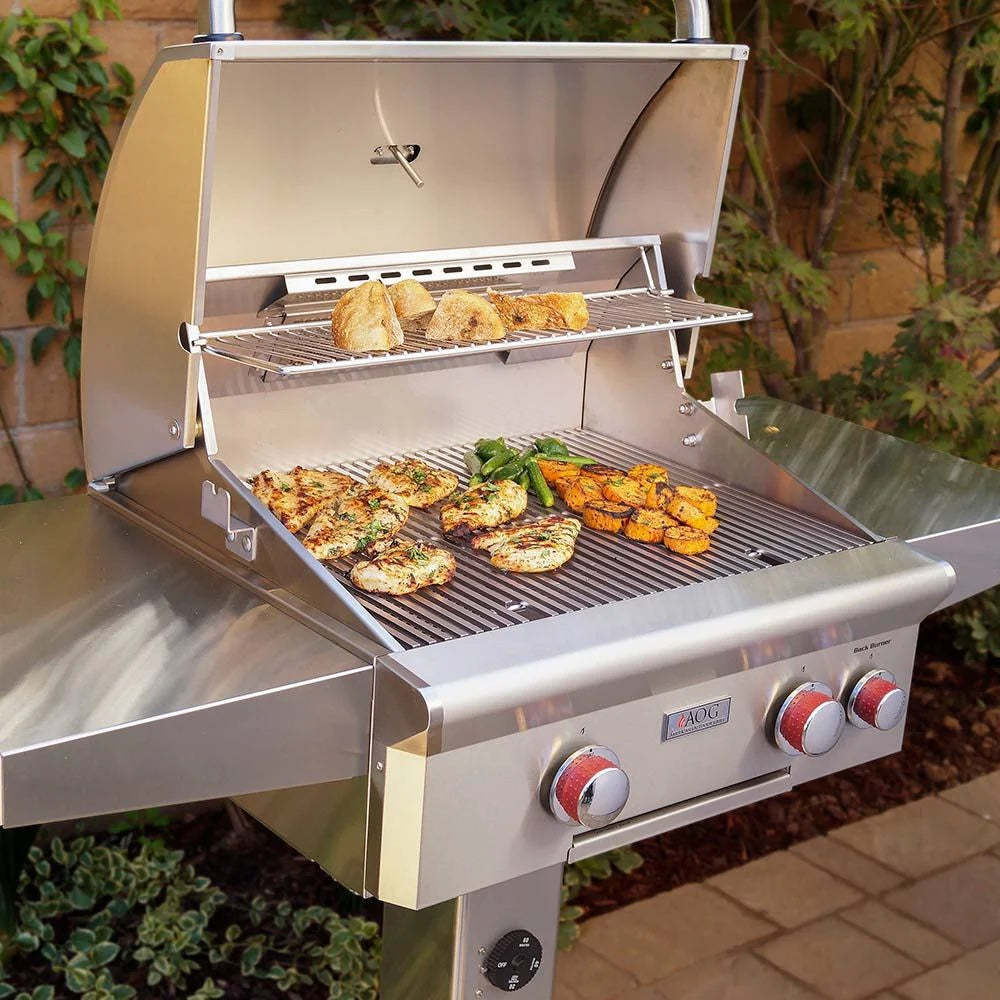 American Outdoor Grill (AOG) L-Series 24-Inch 2-Burner Grill On Pedestal With Rotisserie